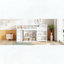 Lit mezzanine simple avec armoires de rangement et bureau coulissant-1437854490