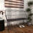 Metal Grill Style High Back Frame Patio Outdoor Bench with Trestle Legs and Armrests-30689853