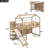 Solid Wood Twin Size House Loft Bed with Slide, Storage Shelves and Light-92715231