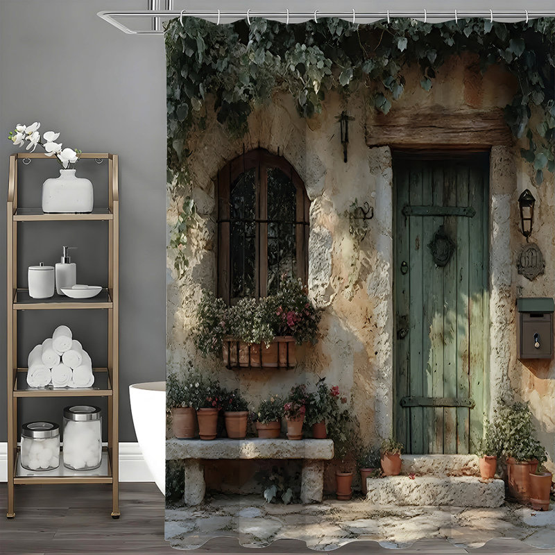 Shower Curtains with Hooks Included