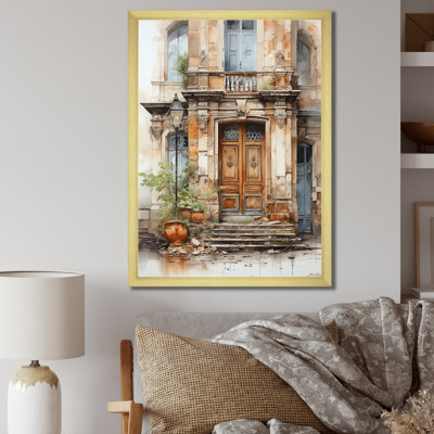 «Pamona France Lyon Old Town Door I», reproduction sur toile