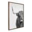 «B&W Highland Cow No. 1» par Amy Peterson, reproduction d'art sur toile encadrée-88782885-88782889