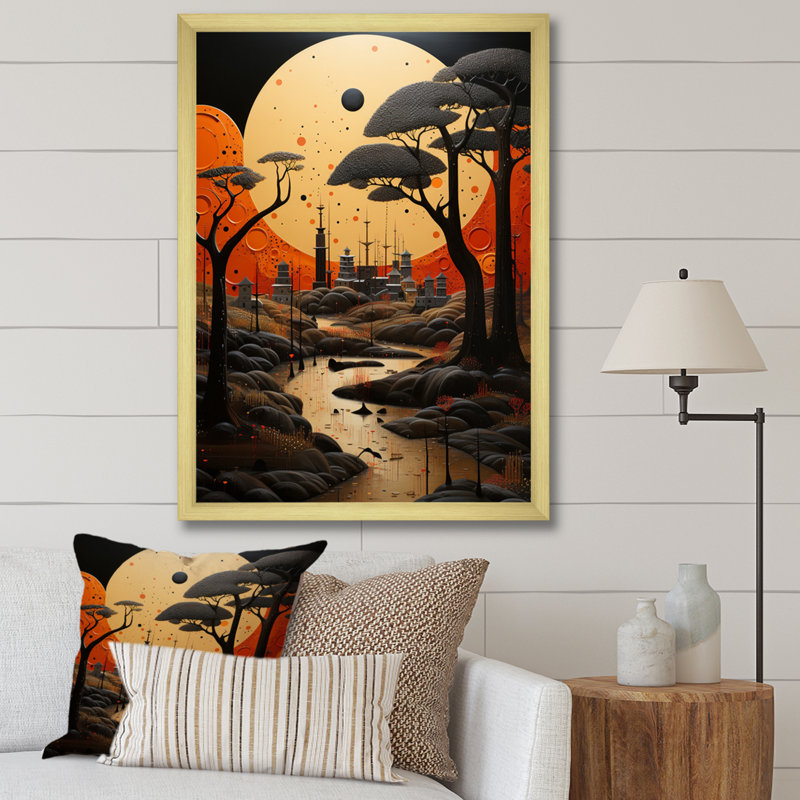 Tribus d'Afrique, Traditions anciennes IV - reproduction sur toile, Toile encadrée or simple, H 32 po x l 24 po x P 1 po