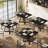 Square Dining Table, 31.5" Industrial Dinner Table-1364510771-1365590148
