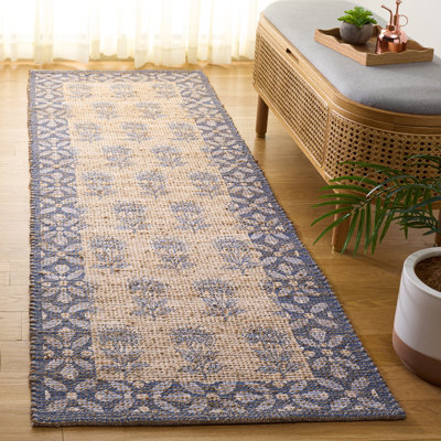 Tapis d'intérieur floral tissé à la main Saffron