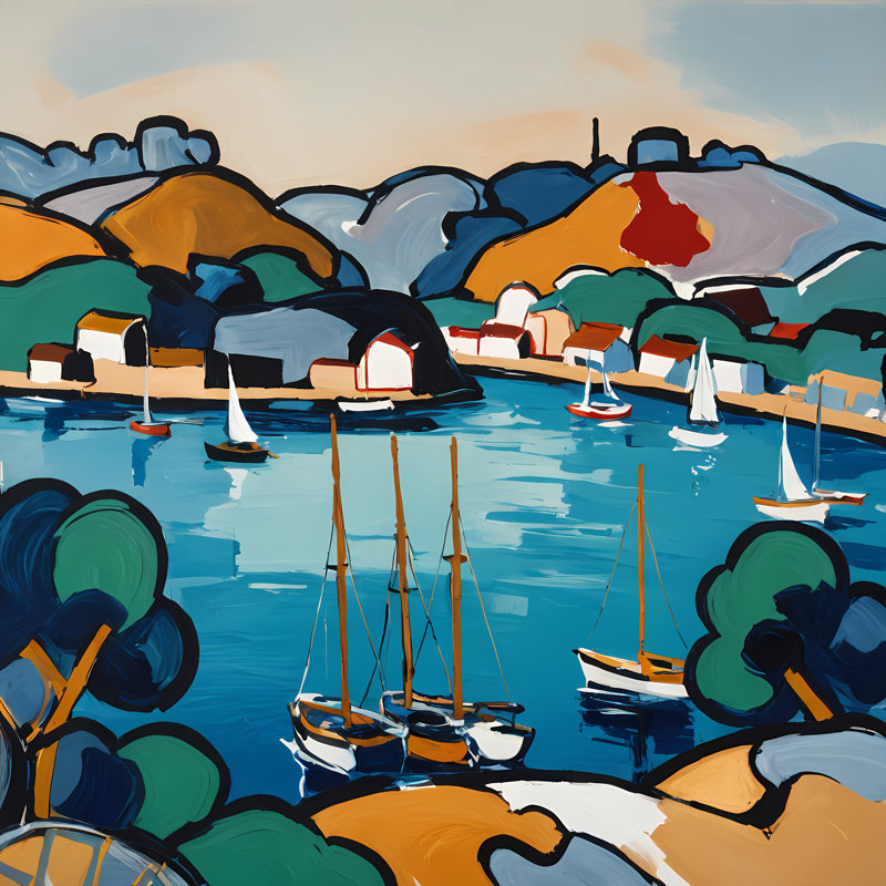 Harbor Whispers II, 36" H x 36" W