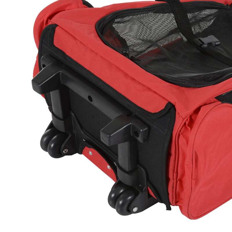 Steel Collapsible Pet Carrier, Red