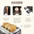 Haden Dorset 4 Slice Wide Slot Toaster & 12 Cup Coffee Maker, Black & Copper