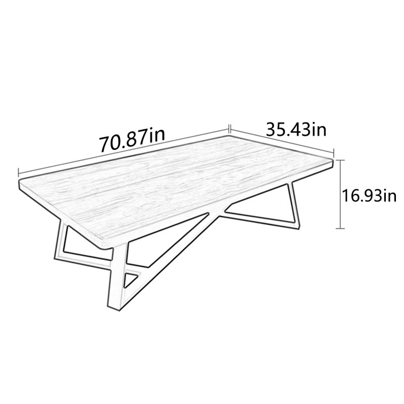 Solid wood multi-functional creative tea table, Light Brown, 16.93" H x 70.87" L x 35.43" W
