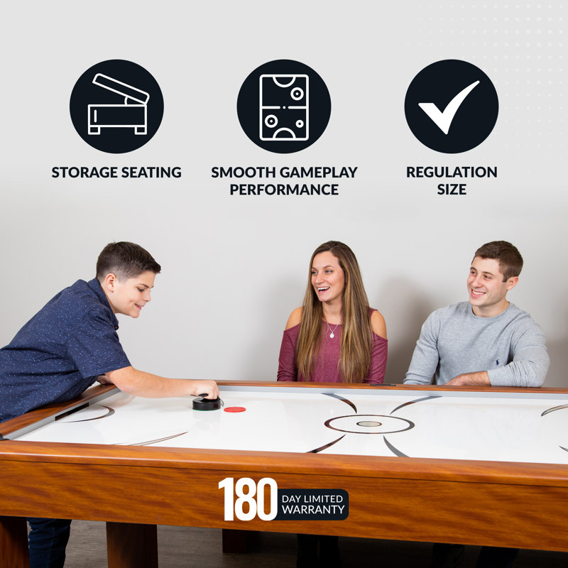 84" Light Cherry MDF Multi-Functional Air Hockey Table with Benches