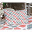 Drap-housse et coussin décoratif Ambesonne Valentines, blanc sarcelle / corail-106800295