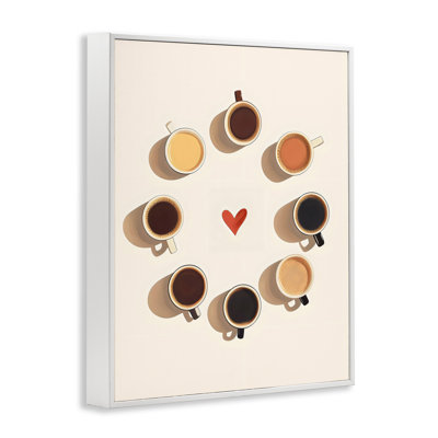 Circle Of Coffee Mugs Framed Giclee, design by Arlington Prints