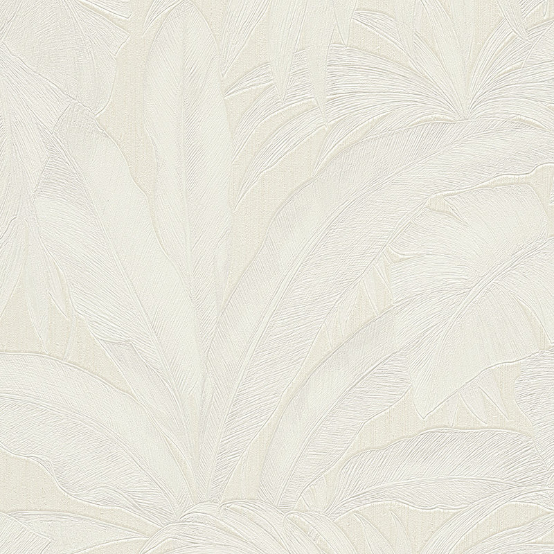 Giungla 10.05m x 70cm 3D Embossed Wallpaper, Cream and metallic