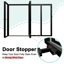 Porte de patio pliante double en aluminium trempé noir 144 po x H 80 po 3 + 1-110089607-110089609