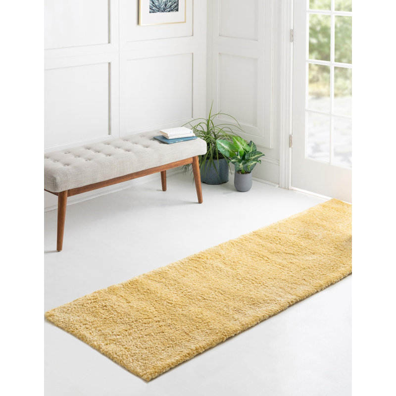 Tapis jaune Zuniga, Tapis de couloir 2 pi 2 po x 6 pi 7 po