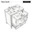 Meuble-lavabo simple 30 po avec tiroir, portes et comptoir en céramique-130071368