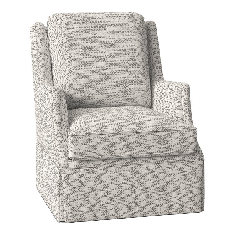 Savannah 31.5" W Swivel Wingback Chair, Perigold Arigato Balsamic