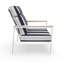 Fauteuil club d'extérieur en métal avec coussin Sunbrella Townsend