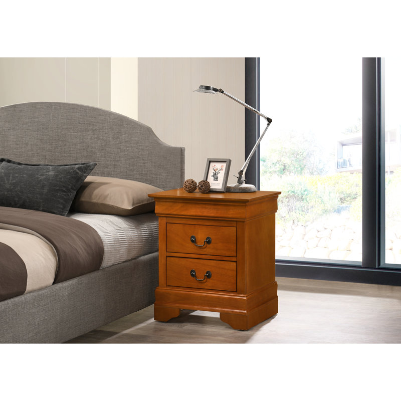 Table de chevet pour chambre à coucher avec tiroirs soignés - 24 po de hauteur, 21 po de largeur, 16 po de profondeur, organisation traditionnelle 2 pour un bel espace de vie H 24 po x l 21 po x P 16 po, classique