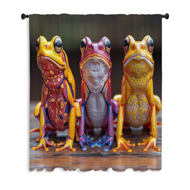 Rideaux de fenêtre Frog, L 53 po x L 87 po
