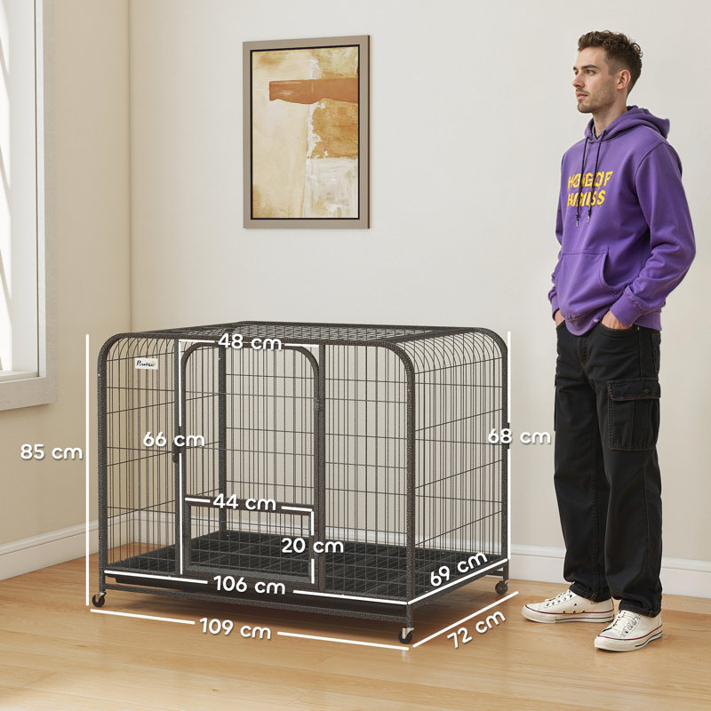 Portable Cat Cage, 85cm H x 72cm W x 109cm D