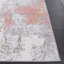 Tapis en polyester tissé à plat à la main à motif abstrait en ivoire / gris / rose Braidy-107291630