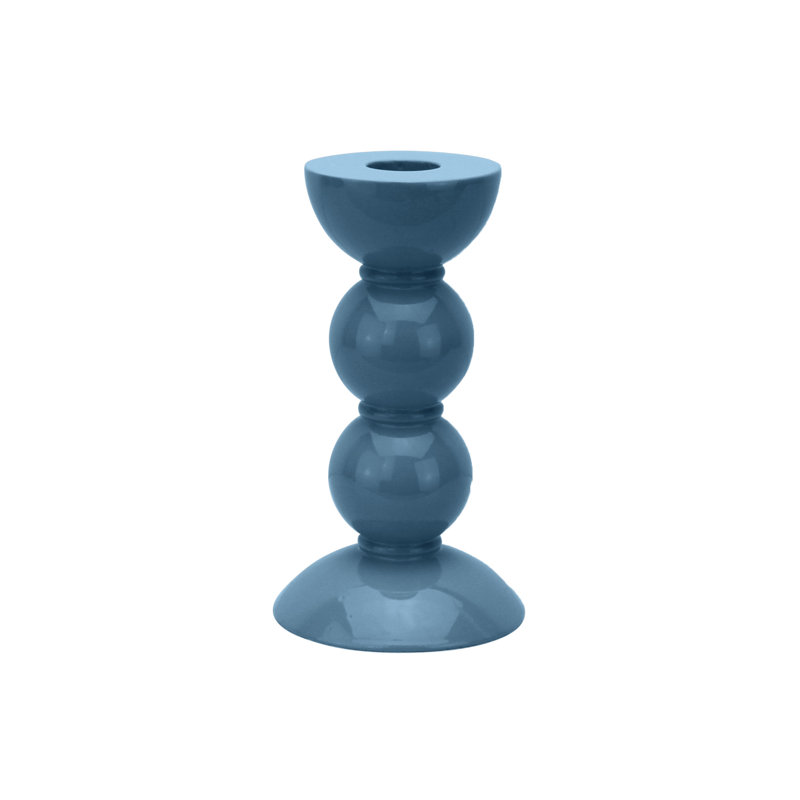 Bobbin Candlestick, Chambray, 5.51" H x 1.97" W x 1.97" D