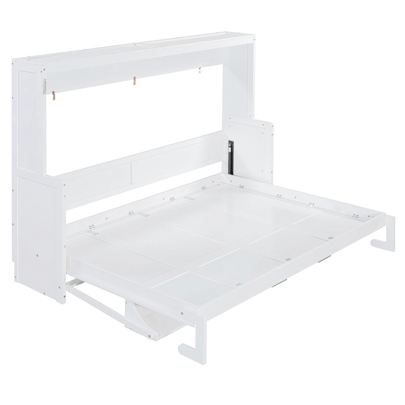 Lit double / double, lit combiné et bureau avec charnières hydrauliques, peu encombrant pour les petits espaces multifonctionnels, confortable, bureau pliant innovant de 600 lb,