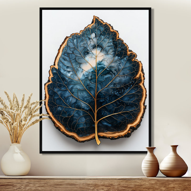 Balictar - Floral Canvas Wall Art, Black, Floater Framed Print, 20" H x 12" W