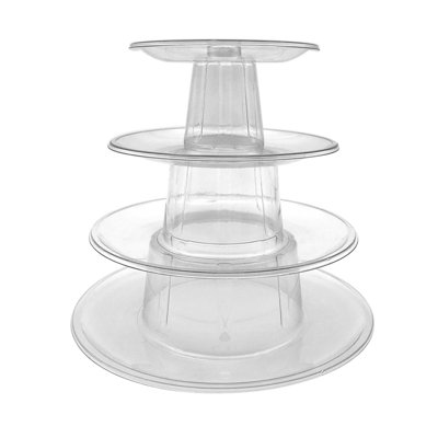 Présentoir à 4 petits gâteaux en plastique Etolin Tritan