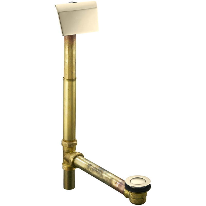 Clearflo Leg Tub Drain with Overflow, Vibrant French Gold
