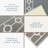 Custom Size Anti-Slip Machine Washable Low Profile Loop Pile Chain Bordered Gray Runner Rugs by Feet-947973147