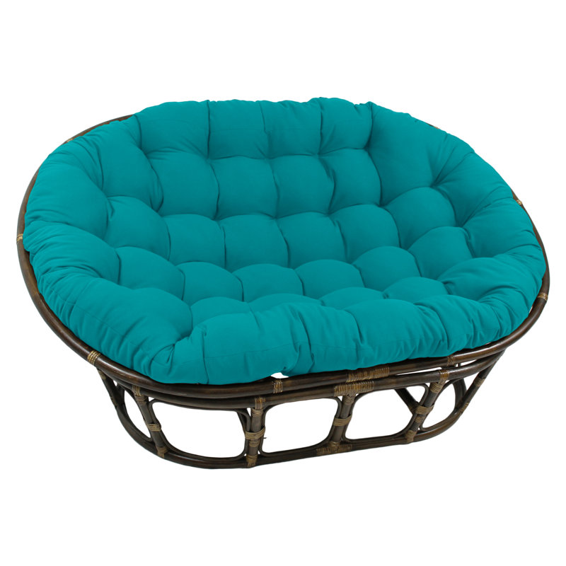 Outdoor 8'' Papasan Seat Cushion, Aqua Blue