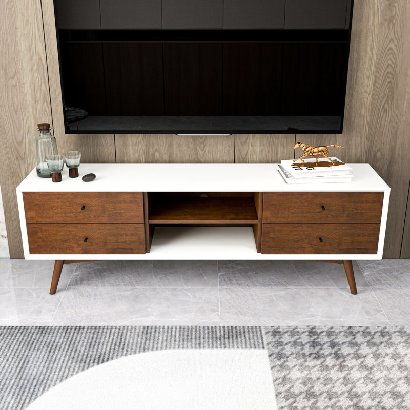 Erbe TV Stand for TVs up to 70", White