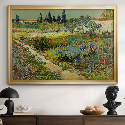 Flowering Garden with Path-Vincent van Gogh-Framed Gallery Wrapped Canvas-1888