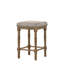 Tabouret à hauteur de comptoir en tissu beige Farsiris