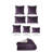 Cascade Velvet Solid Colour Coverlet Set / Bedspread Set - 8 Piece-98194622-98194617