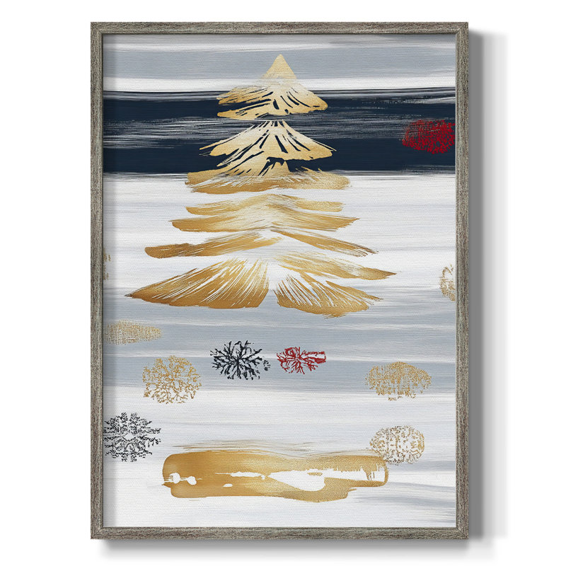 Christmas Holiday Art CLVI, reproduction d'art encadrée - bois massif, H 11 po x l 9 po