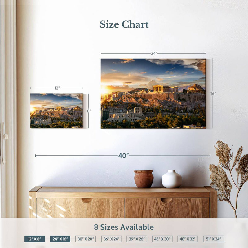 Adella Golden Acropolis, 16" H x 24" W