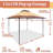 Suntime 13 x 13 Ft Instant Pop Up Canopy Portable Commercial Gazebo Tent, Khaki