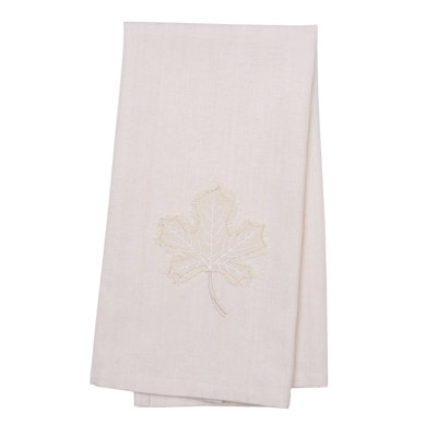 Neutral Maple Leaves Towel