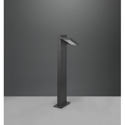 Aariya Anthracite Solar Powered Integrated LED Metal Bollard Light