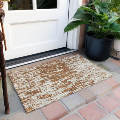 Tapis rectangulaire Aleighna avec envers antidérapant