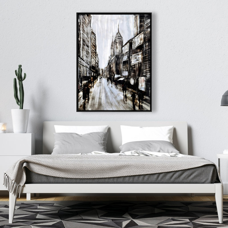 Busy Gray Street, reproduction sur toile