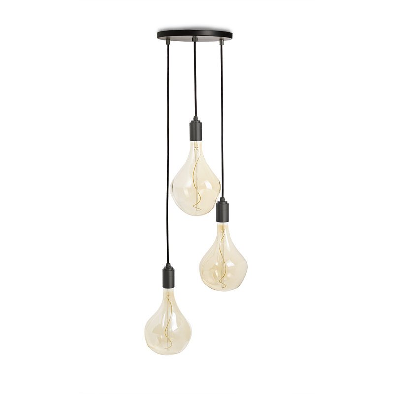 Luminaire suspendu à 3 lumières Voronoi II, Graphite