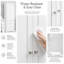 Armoire de rangement autoportante pour salle de bain avec tiroirs, tablettes réglables et poignées en métal