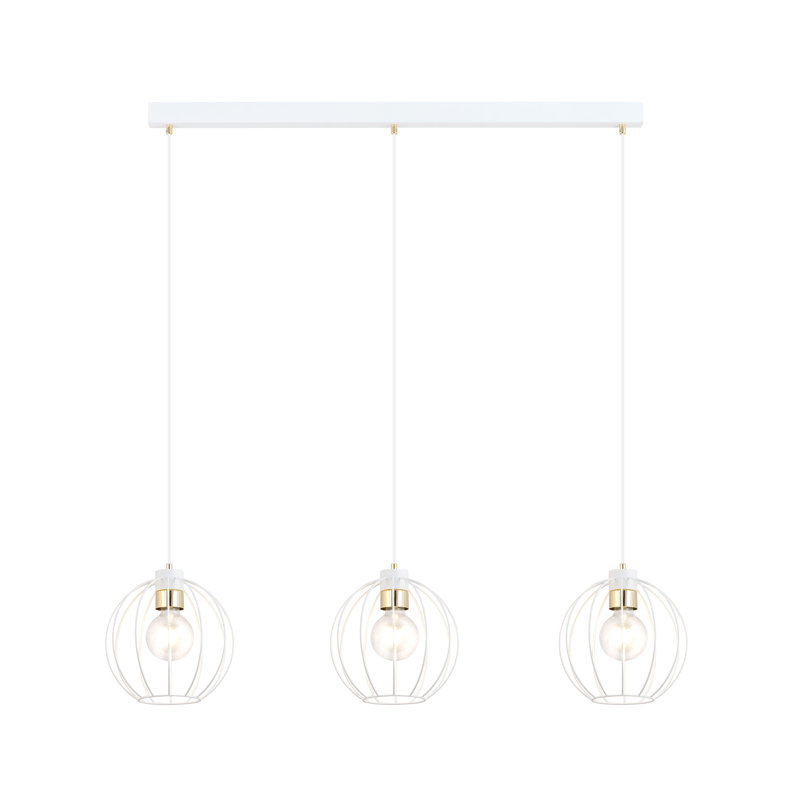 Aisatou 3 - Light Steel Pendant, White