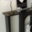 Black Manufactured Wood Freestanding Fireplace-1032961759