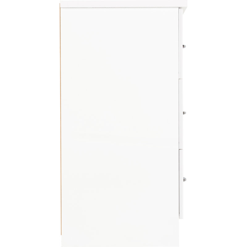 Kosie 6 Drawer Chest, White Gloss