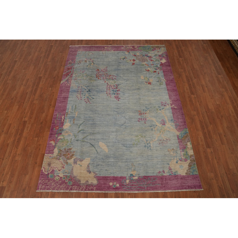 Tapis art déco végétal 7 x 10
